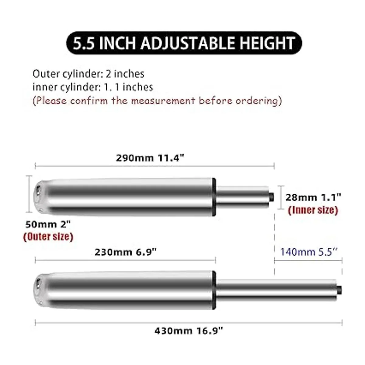 Reemplazo de cilindro de silla de oficina de 5.5 pulgadas_2