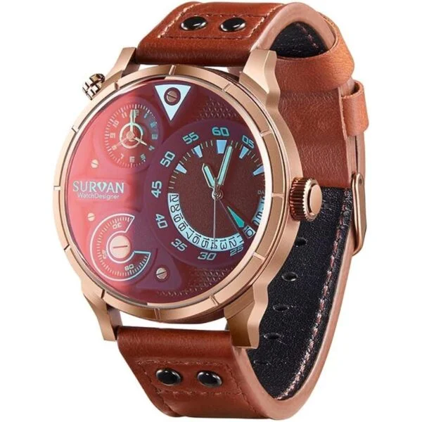 SURVAN WatchDesigner Wrist Watch for Men Genuine Leather_2