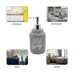 Juego de 2 dispensadores de jabón de manos y jabón de_4