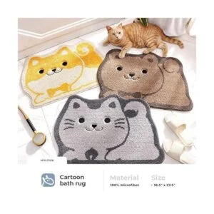 Alfombra de baño para gatos de 18.5 x 27.5 pulgadas_2