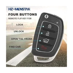 HZMONSTAR Llavero remoto de 4 botones mando a distancia_3