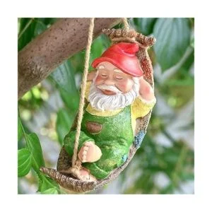 TERESAS COLLECTIONS Bonitos gnomos de jardín para colgar_4