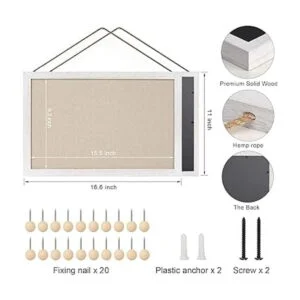 Miratino Paquete de 2 tableros de madera con lino de 16 x_4