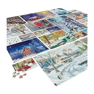 Paquete de 24 rompecabezas paisaje de ilustración de_5