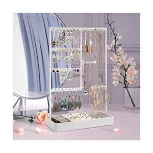 PiQiGrecge Organizador de joyas organizador de aretes de_2