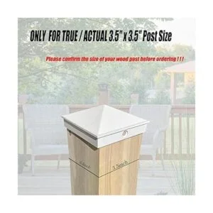 Tapas para postes de madera de 4 x 4 3.5 pulgadas color_2