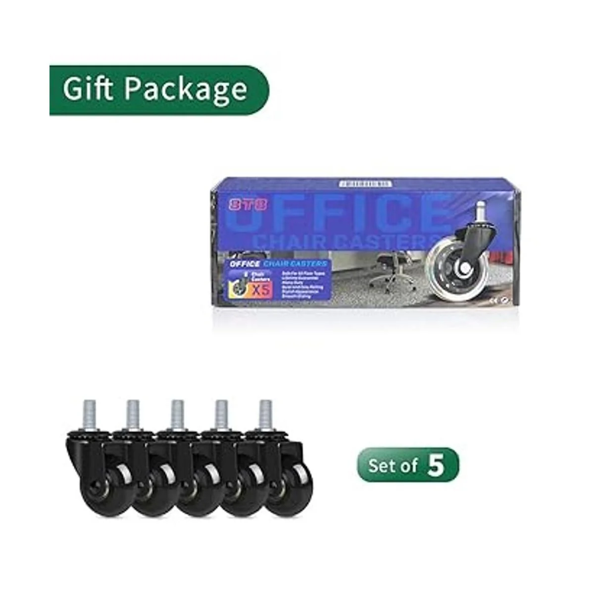 8T8 Ruedas de repuesto para silla de oficina de 2 pulgadas_6