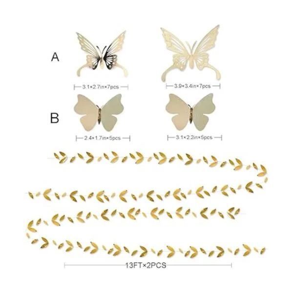 Kit de decoración de fiesta blanco y dorado faroles_3