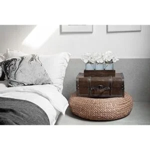 Mkono Mason Jar Bandeja decorativa de madera con 3 tarros_3