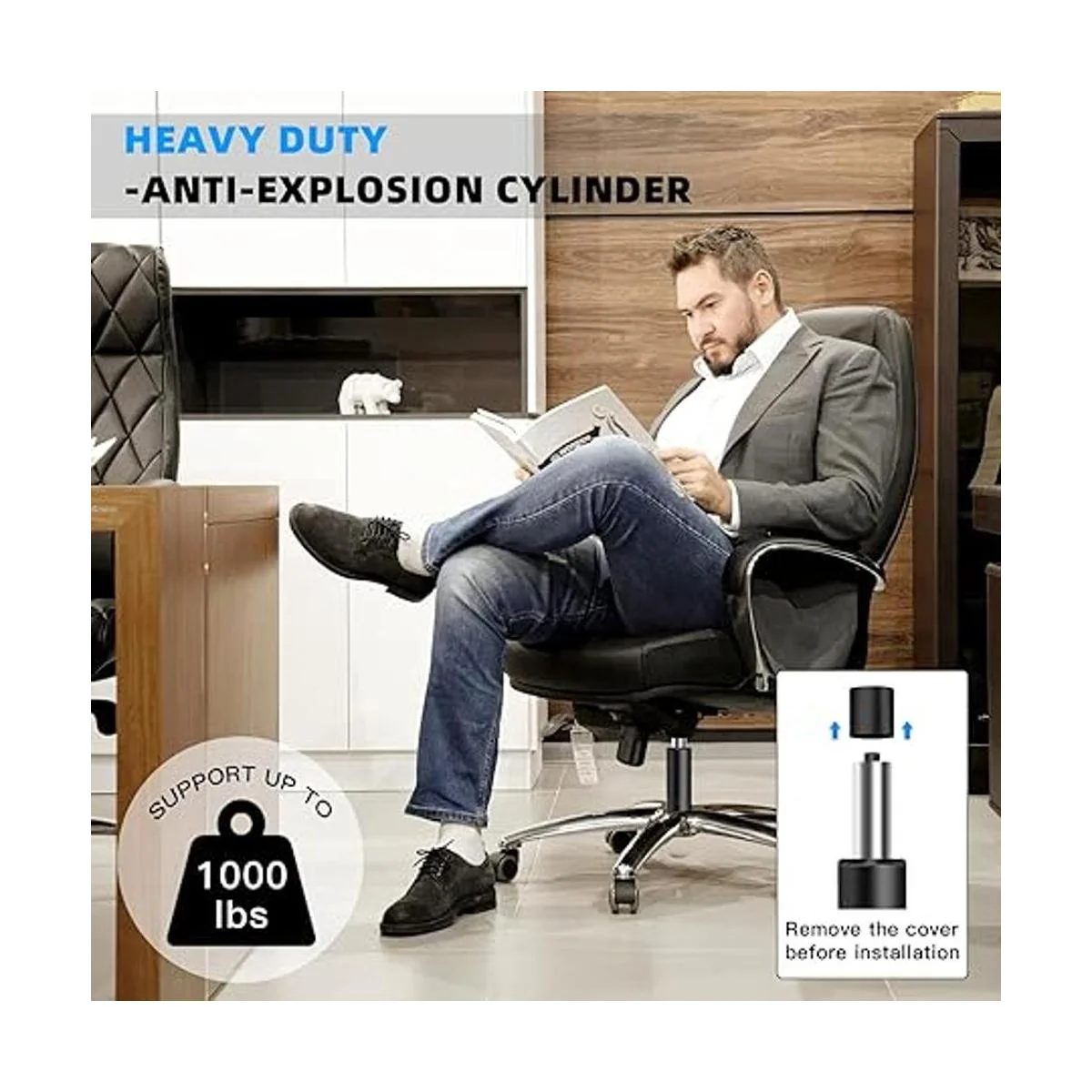 Silla de oficina de 5.5 pulgadas cilindro de elevación de_5