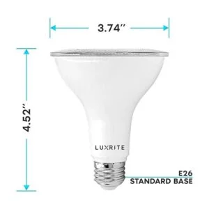 Luxrite Paquete de 4 bombillas LED PAR30 de inundación_4