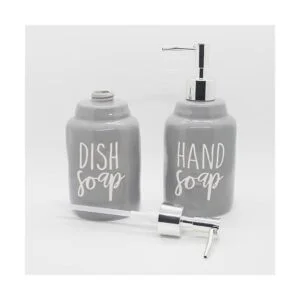 Juego de 2 dispensadores de jabón de manos y jabón de_5