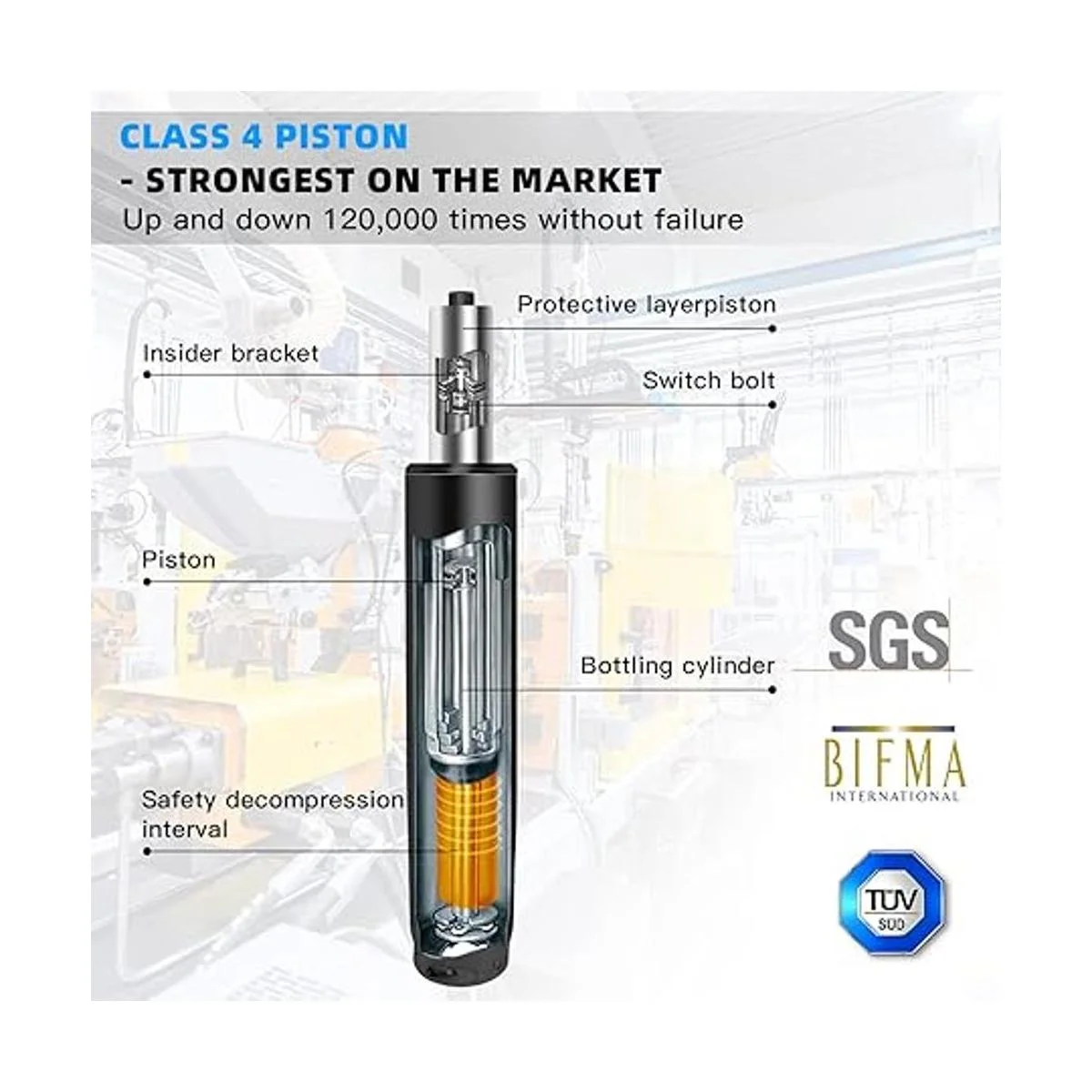 Silla de oficina de 5.5 pulgadas cilindro de elevación de_4
