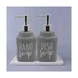 Juego de 2 dispensadores de jabón de manos y jabón de_6