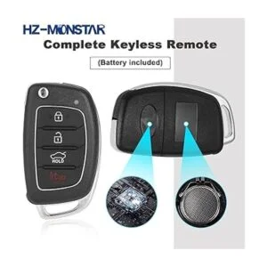 HZMONSTAR Llavero remoto de 4 botones mando a distancia_4