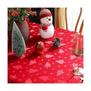 Mantel de Navidad rectangular mantel jacquard a prueba de_5