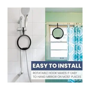 Espejo de ducha colgante sin niebla para afeitarse con_3