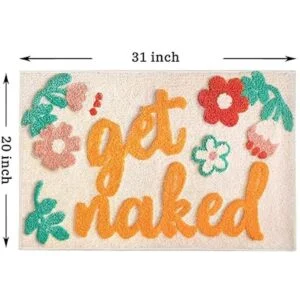 UIOIU Get Naked Tapete de baño rosa divertido y lindo_3