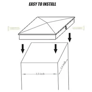 Tapas para postes de madera de 4 x 4 3.5 pulgadas color_4