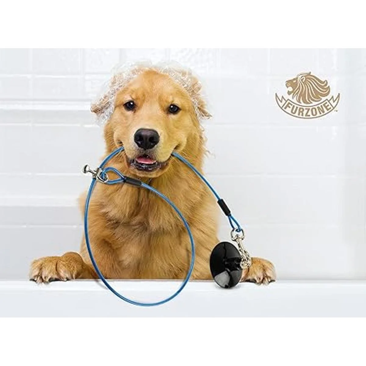 Furzone Correa de sujeción de baño duradera para perros_5