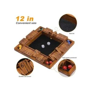 Crobyi Juego de mesa de madera de 4 vías para 14_2