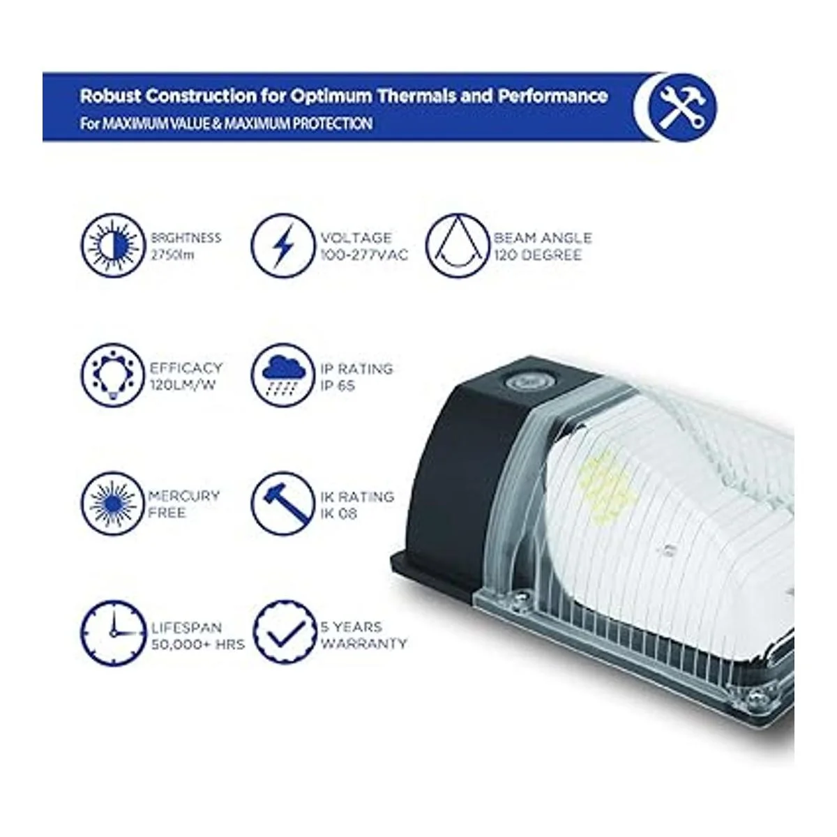 Paquete de luz LED de pared de 25 W 3000 lm 5000 K luz_2