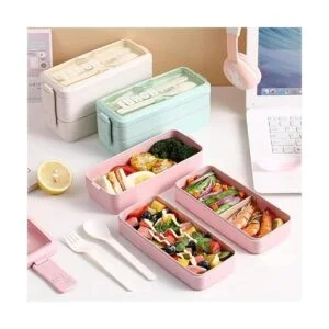 Fiambrera Bento Box apilable de 3 compartimentos_6