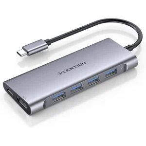 LENTION Hub USB C con salida HDMI 4K 4K a 60Hz 4 USB_1