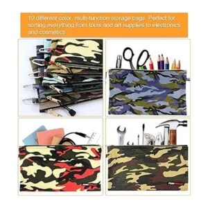 Bolsa de lona para herramientas con cremallera paquete de_5