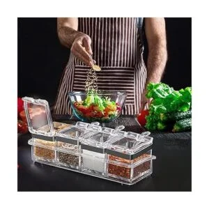 Juego de cajas de condimentos acrílicas 4 piezas de_2