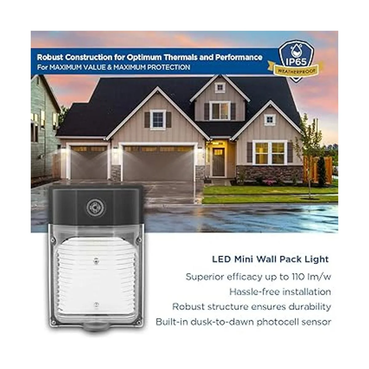 Paquete de luz LED de pared de 25 W 3000 lm 5000 K luz_5