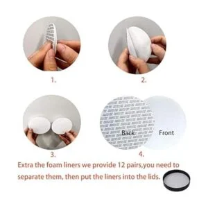 ZMYBCPACK Paquete de 24 tarros redondos de plástico_5