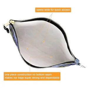 Bolsa de lona para herramientas con cremallera paquete de_4