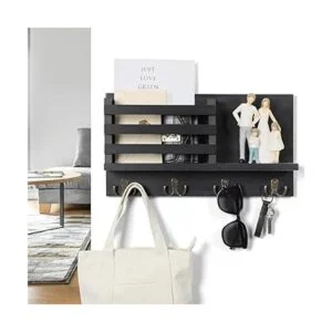 Lwenki Soporte para llaves y correo para pared madera_3