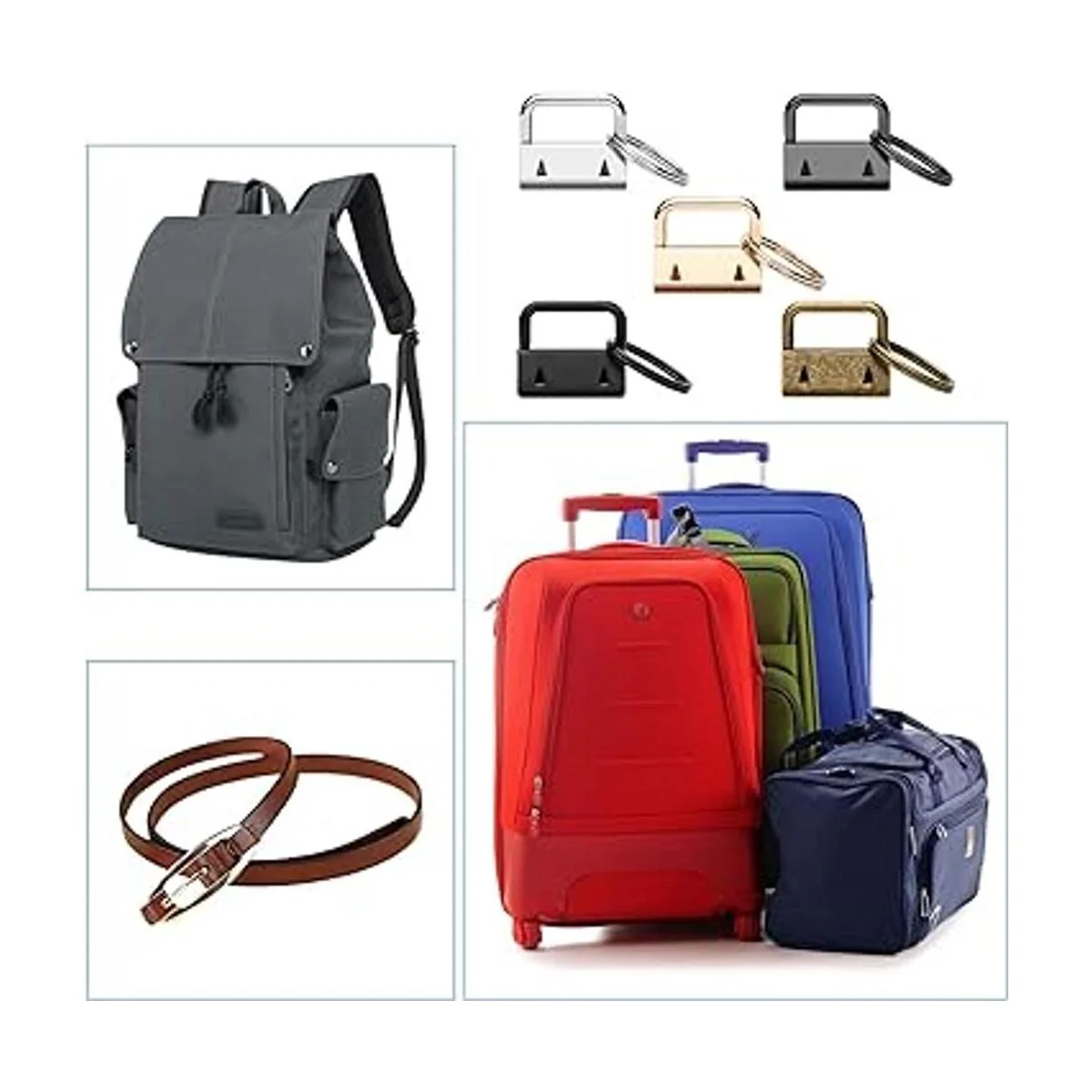 Llavero 40 piezas de 1.0 in 0.984 in 5 colores kit de_7