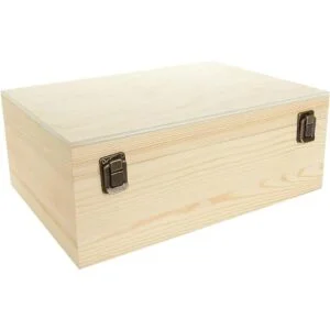 DAJAVE Caja de madera sin terminar caja de madera grande_1