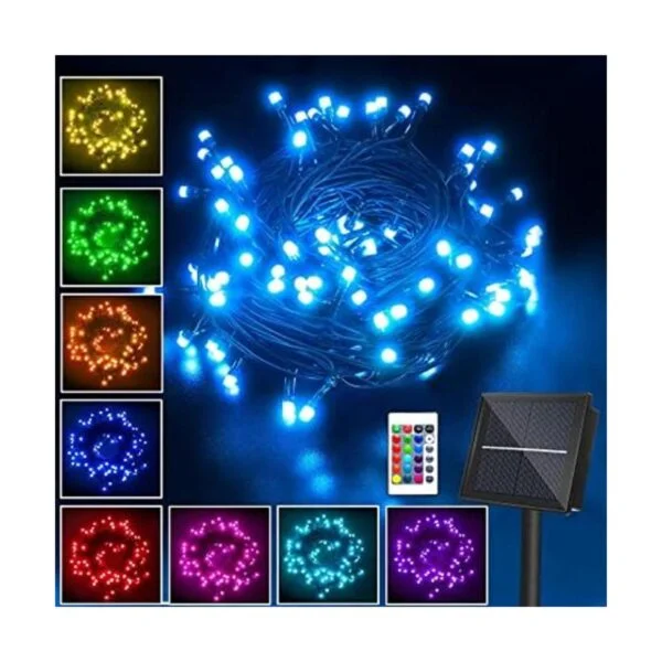 XEWEA Guirnalda de luces solares para exteriores 65 LED_1