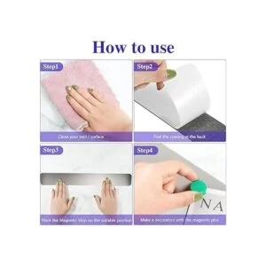 Juego de 6 tiras magnéticas de hierro inoxidable sin marco_3