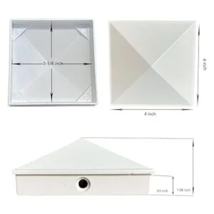 Tapas para postes de madera de 4 x 4 3.5 pulgadas color_3