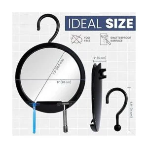 Espejo de ducha colgante sin niebla para afeitarse con_5