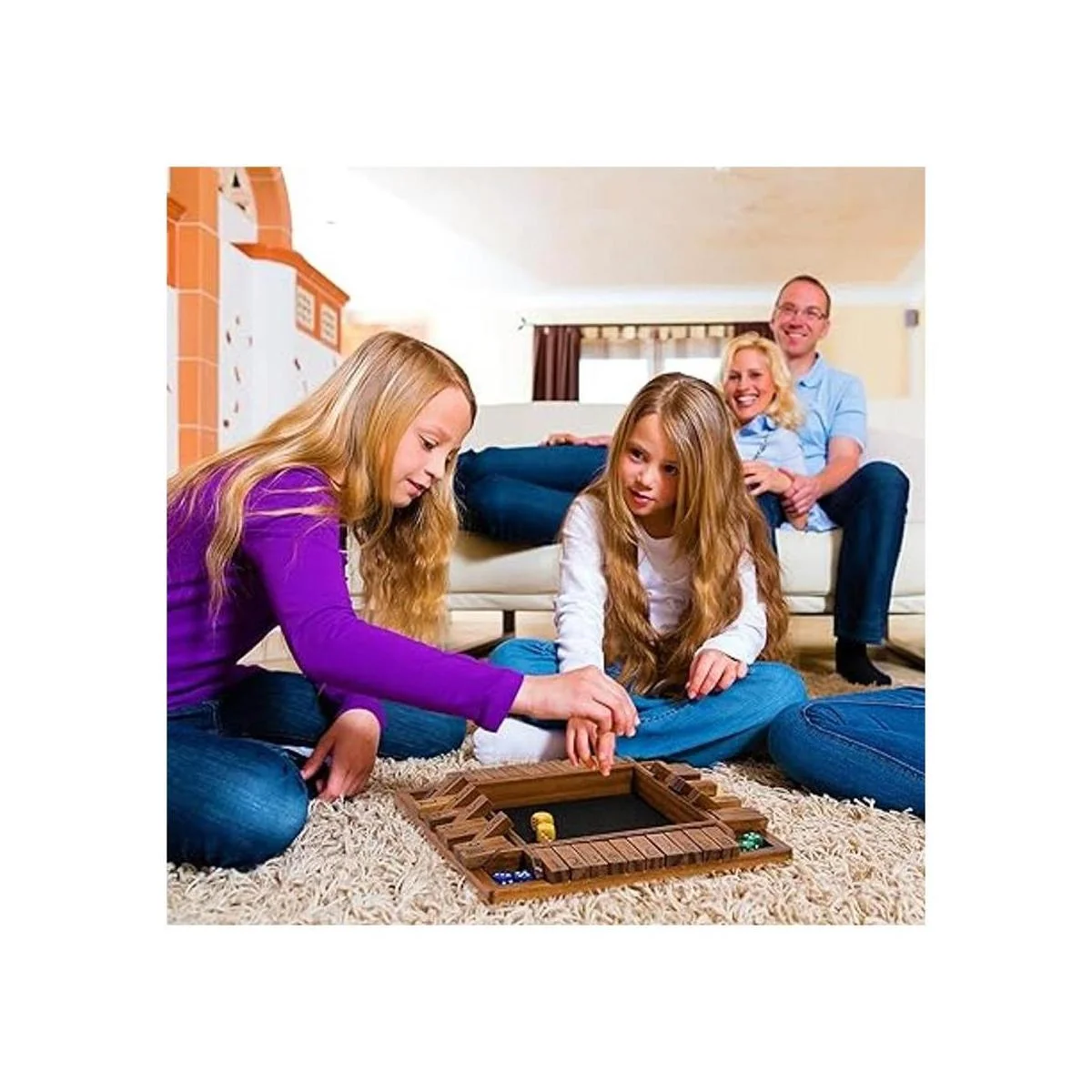 Crobyi Juego de mesa de madera de 4 vías para 14_6