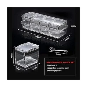 Juego de cajas de condimentos acrílicas 4 piezas de_5