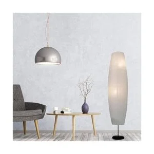 Beaupretty Pantalla de lámpara de pie de papel cubierta_6