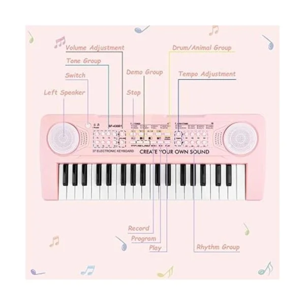 M SANMERSEN Piano de teclado para niños piano de música_3