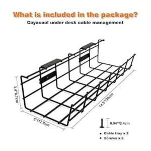 Coyacool Gestión de cables para debajo del escritorio_5