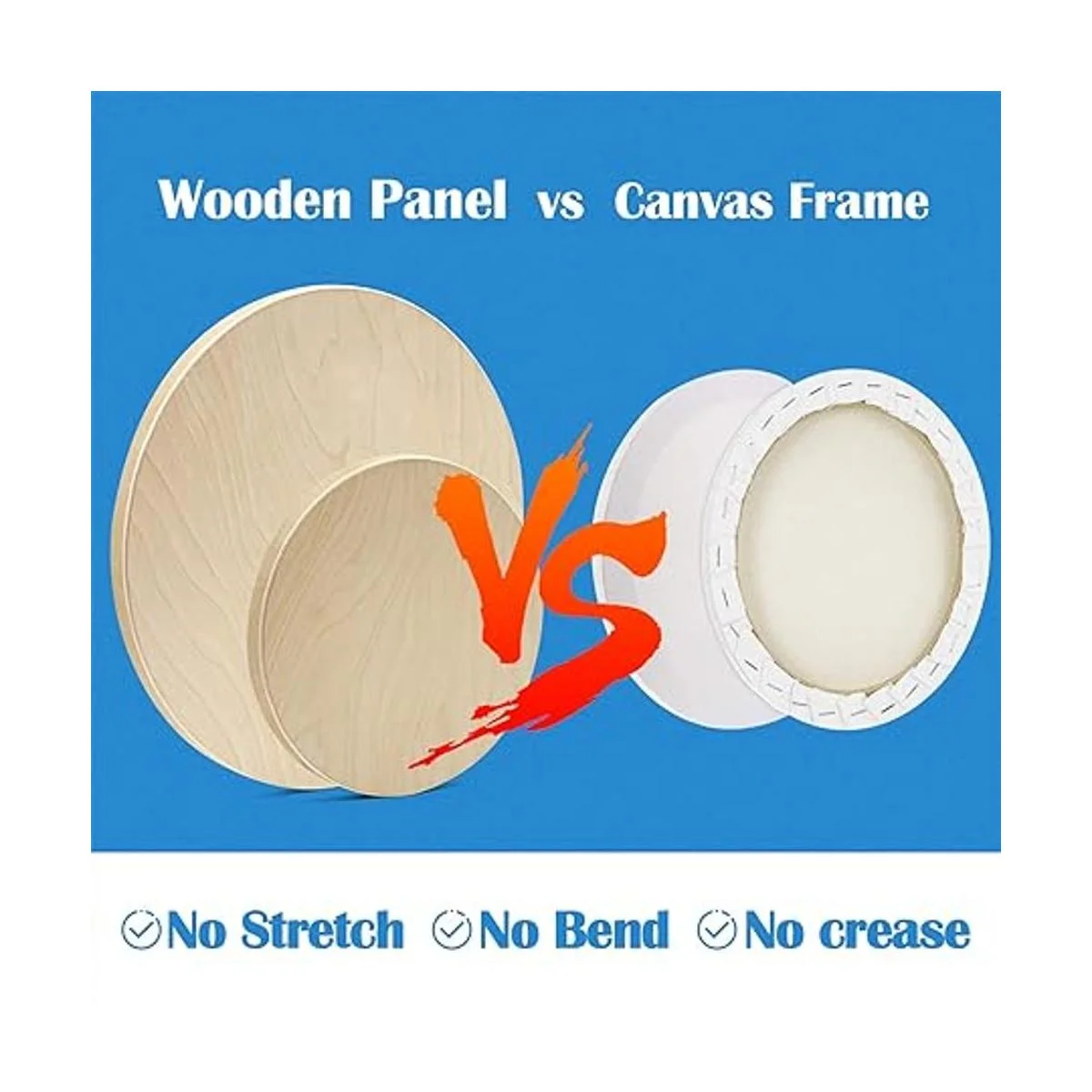 Kit de paneles de lienzo redondos de madera de abedul sin_4