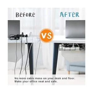 Coyacool Gestión de cables para debajo del escritorio_2