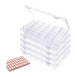 Caja organizadora de plástico transparente de 36 rejillas_1