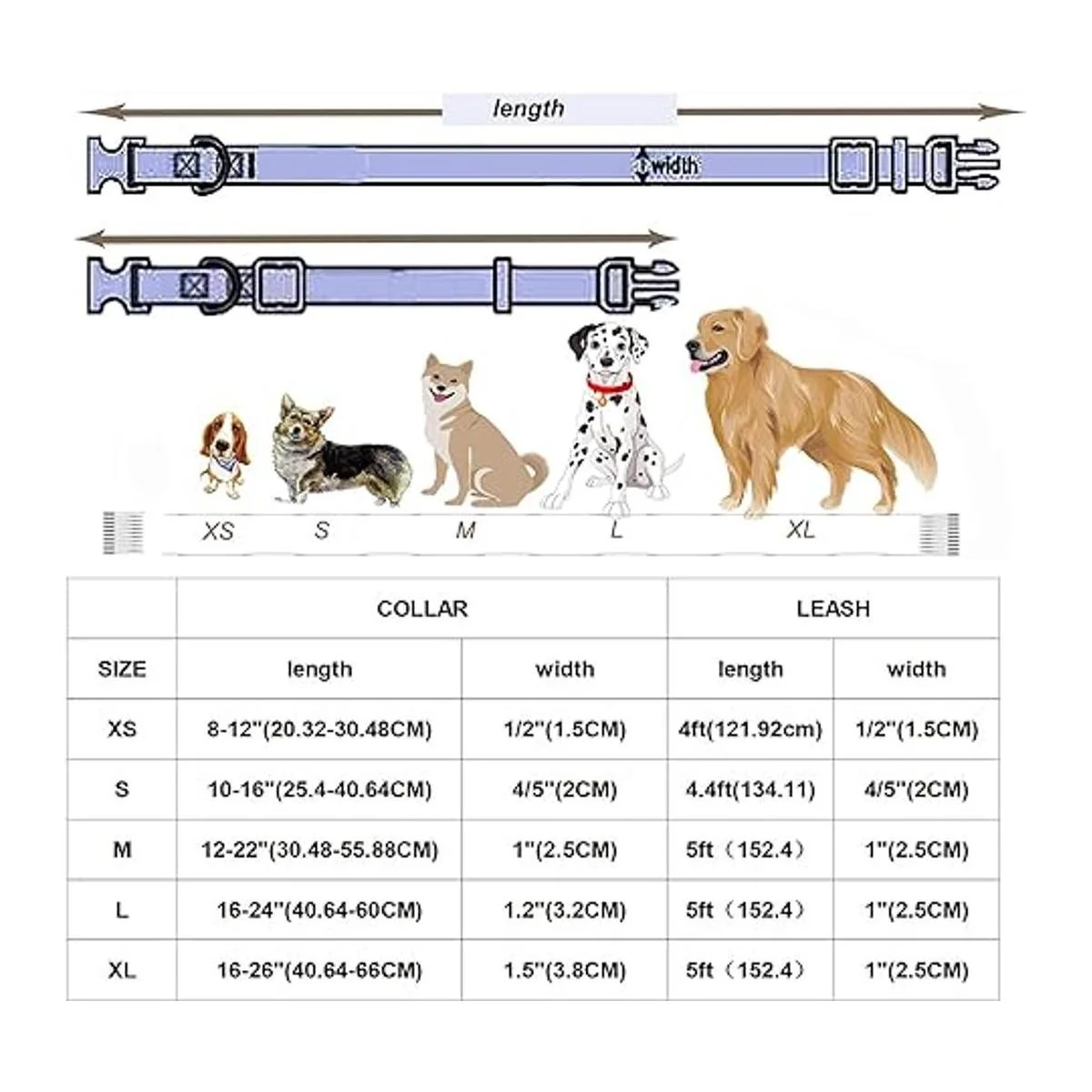DOGWONG Collar y correa de algodón para perro rosa para_6