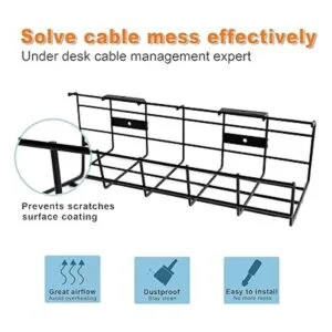 Coyacool Gestión de cables para debajo del escritorio_3